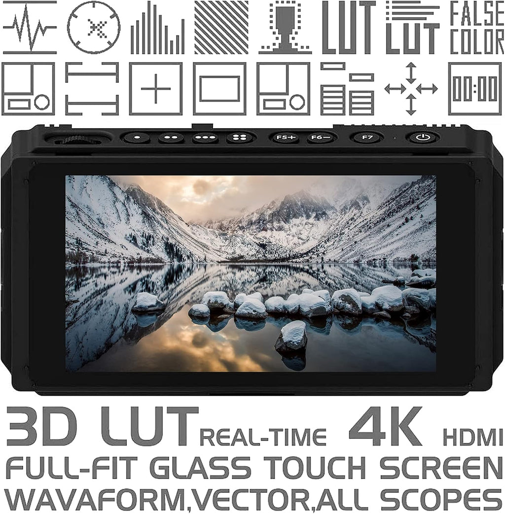 5 Inch IPS DSLR Camera Field Monitor Touch Screen 4K HDMI 3G SDI U7373