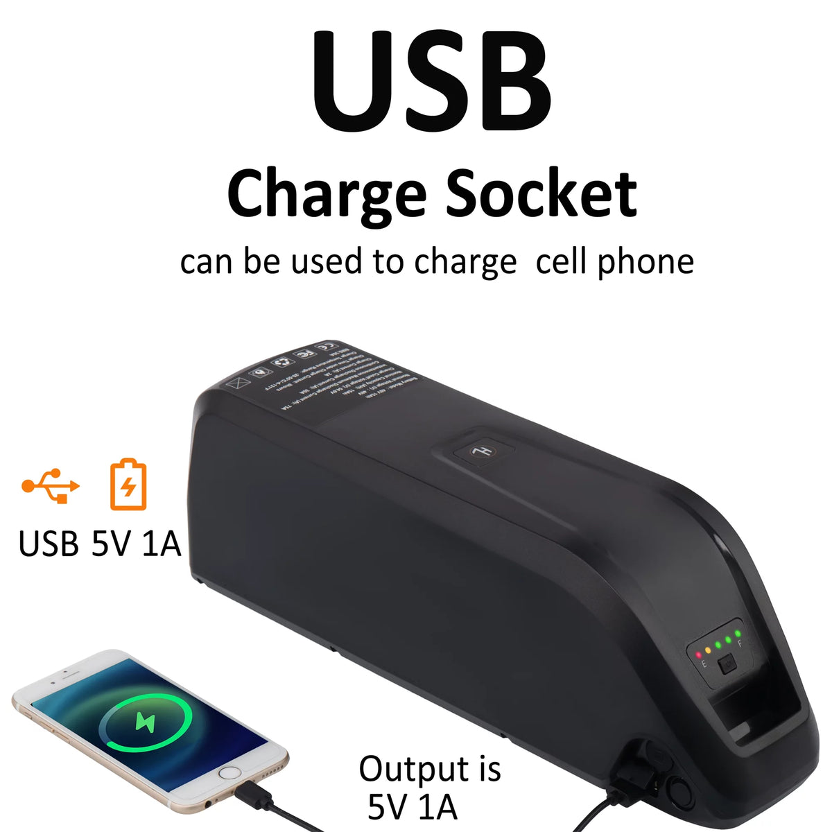48V 10Ah Lithium Ebike Battery with Charger M283