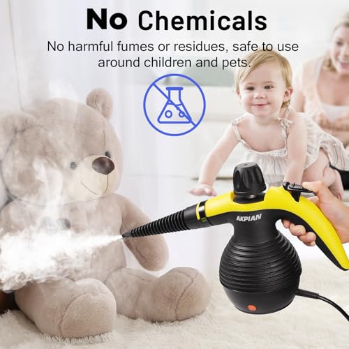 Handheld Multipurpose Steam Cleaner with Safety Lock and 10 Accessory Kit W9958