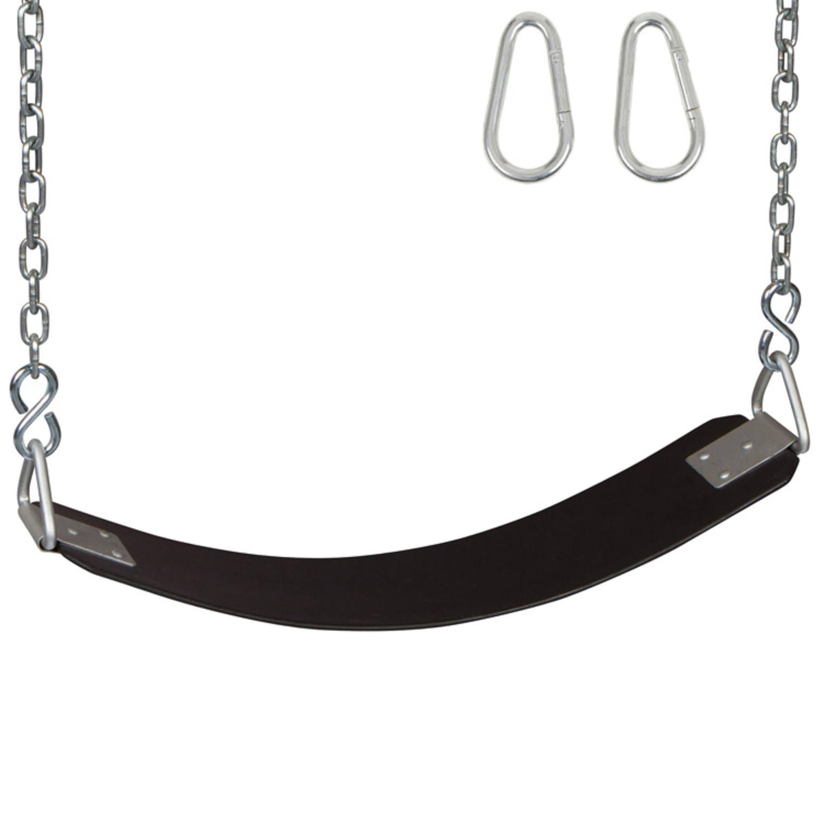 Commercial Rubber Belt Swing Seat with 5.5 ft Chains and Hooks K115886