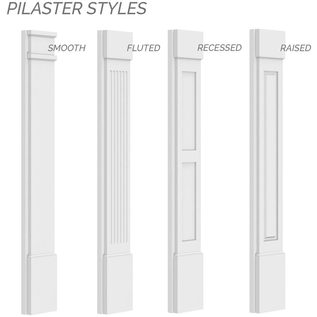 PVC Pilaster with Capital & Base (Pair) G122909