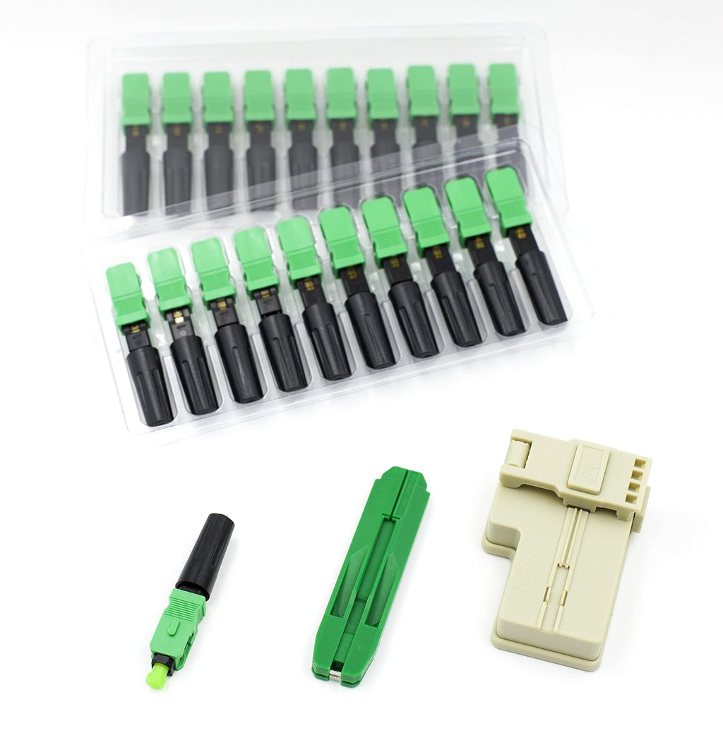 20pcs SC APC Fiber Optic Quick Connector Single Mode 9/125 N5290