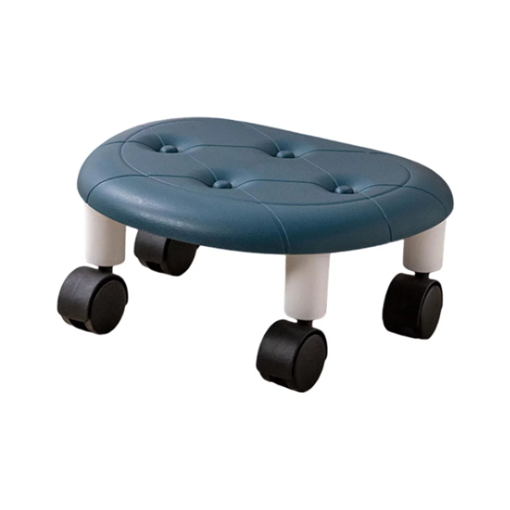 Low Rolling Seat with Wheels Rotatable Blue O821