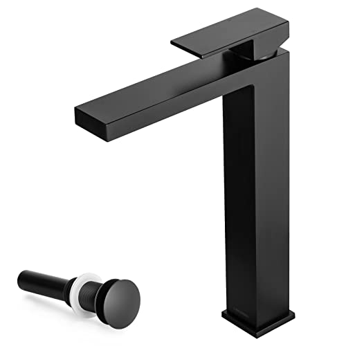 Brushed Gold Single Hole Vessel Sink Faucet with Pop up Drain U93903