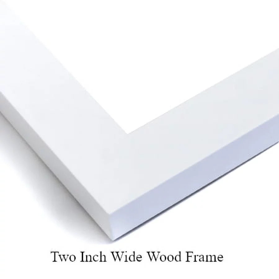 White Modern Wood Framed Art Print W602329