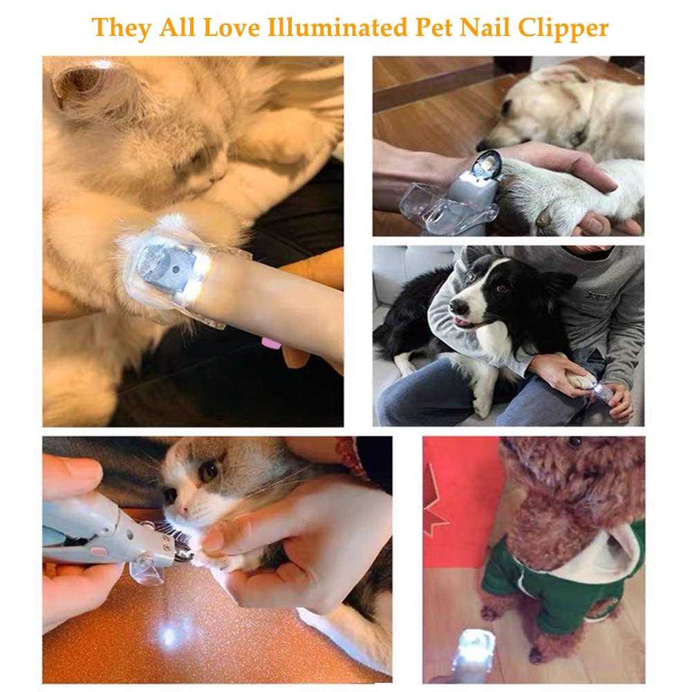 Illuminated Pet Nail Clipper with LED Light Y44758