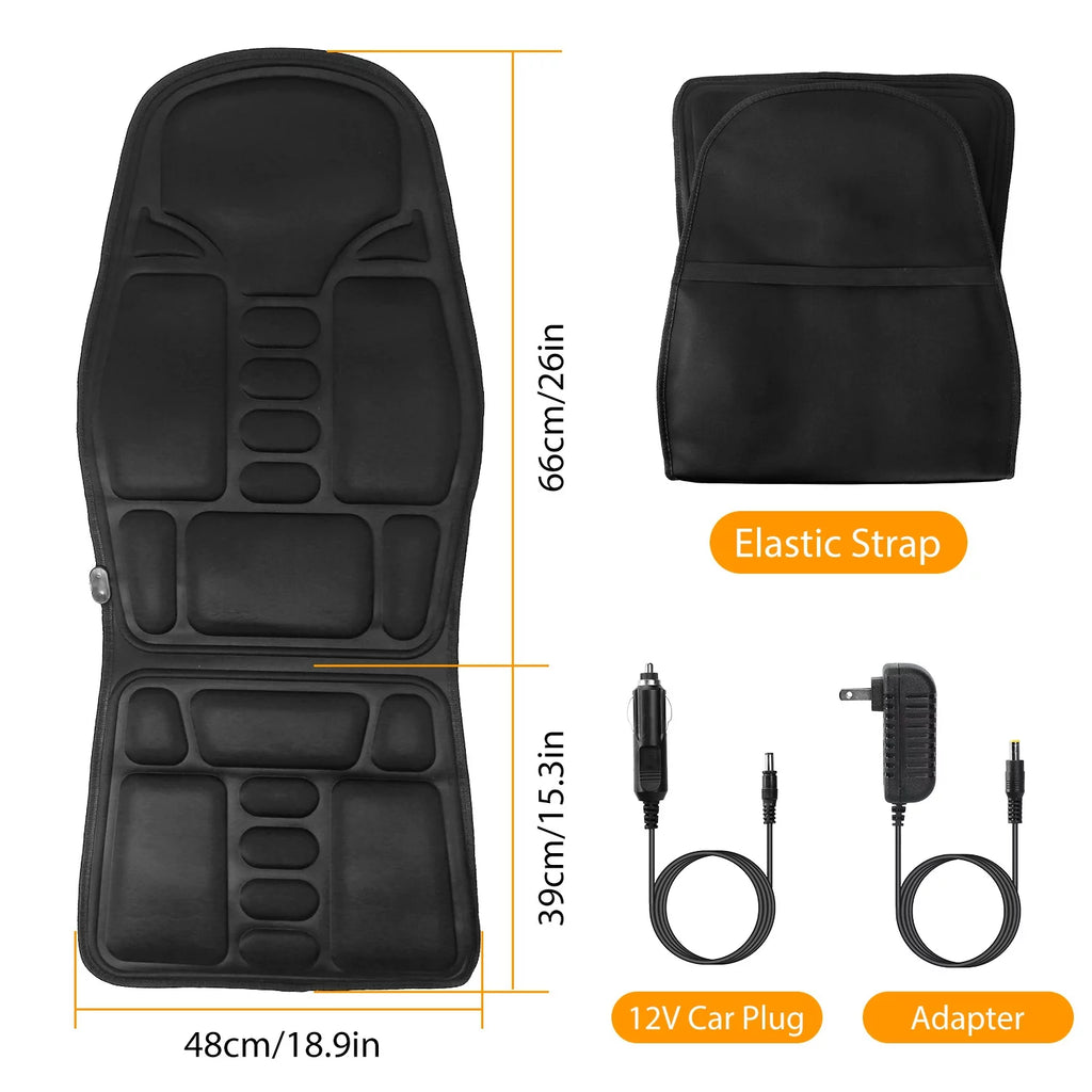 Black Heated Vibration Massage Seat Cushion C61378