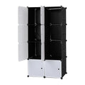 Black 8-Cube Modular Plastic Storage Organizer A16692