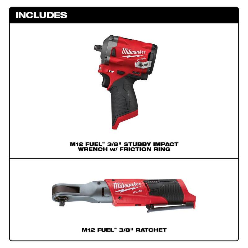 12V Lithium-Ion Brushless Cordless 3/8 in. Impact Wrench and Ratchet Kit W2620
