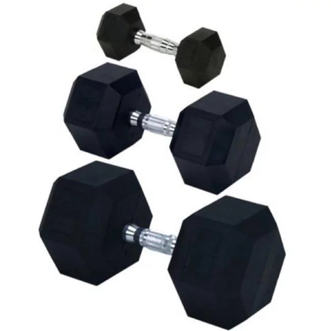 Rubber Encased Solid Hex Dumbbell N43655
