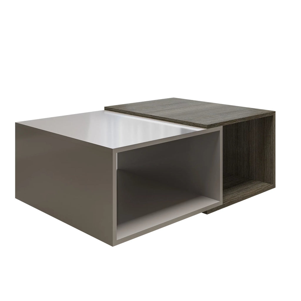 35 Inch Wooden Coffee Table with Open Compartments W31747