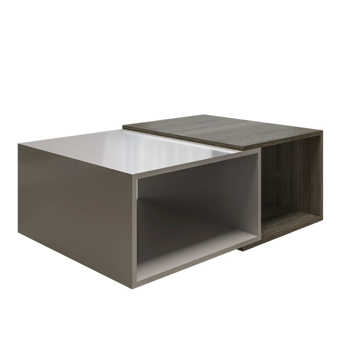 35 Inch Wooden Coffee Table with Open Compartments W31747