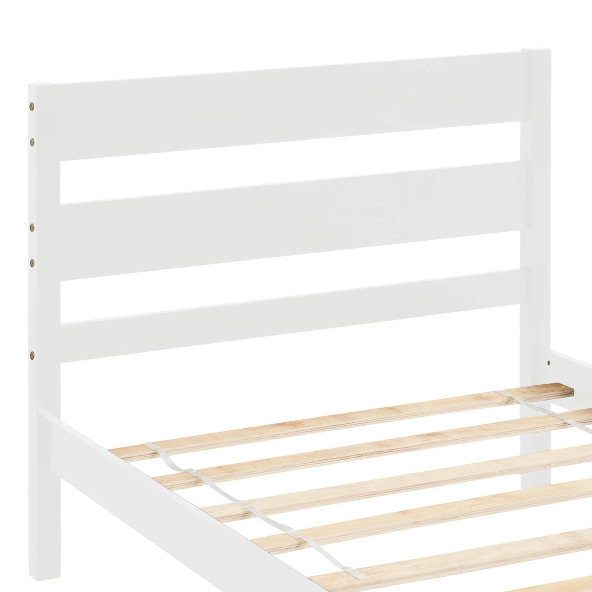 White Twin Bed with Headboard and Footboard X901092