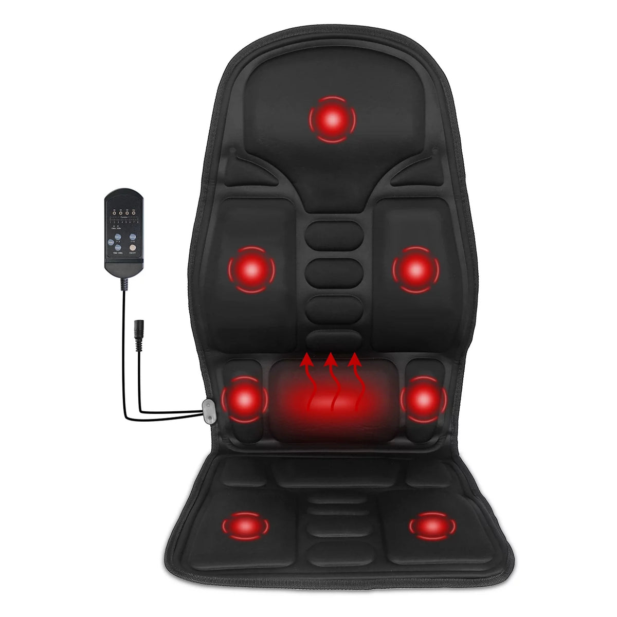 Black Heated Vibration Massage Seat Cushion C61378