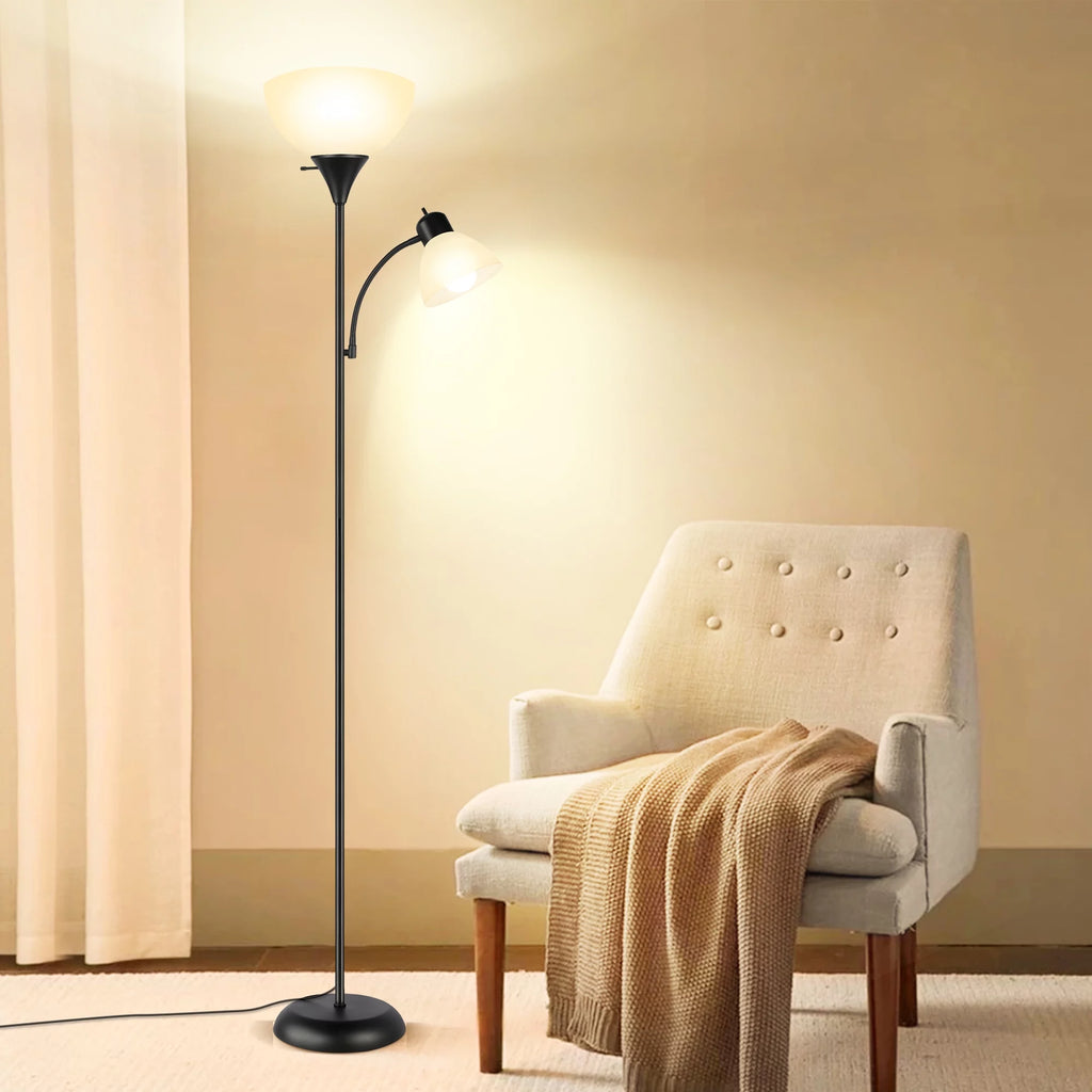 71" Torchiere Floor Lamp with Reading Side Light X134935
