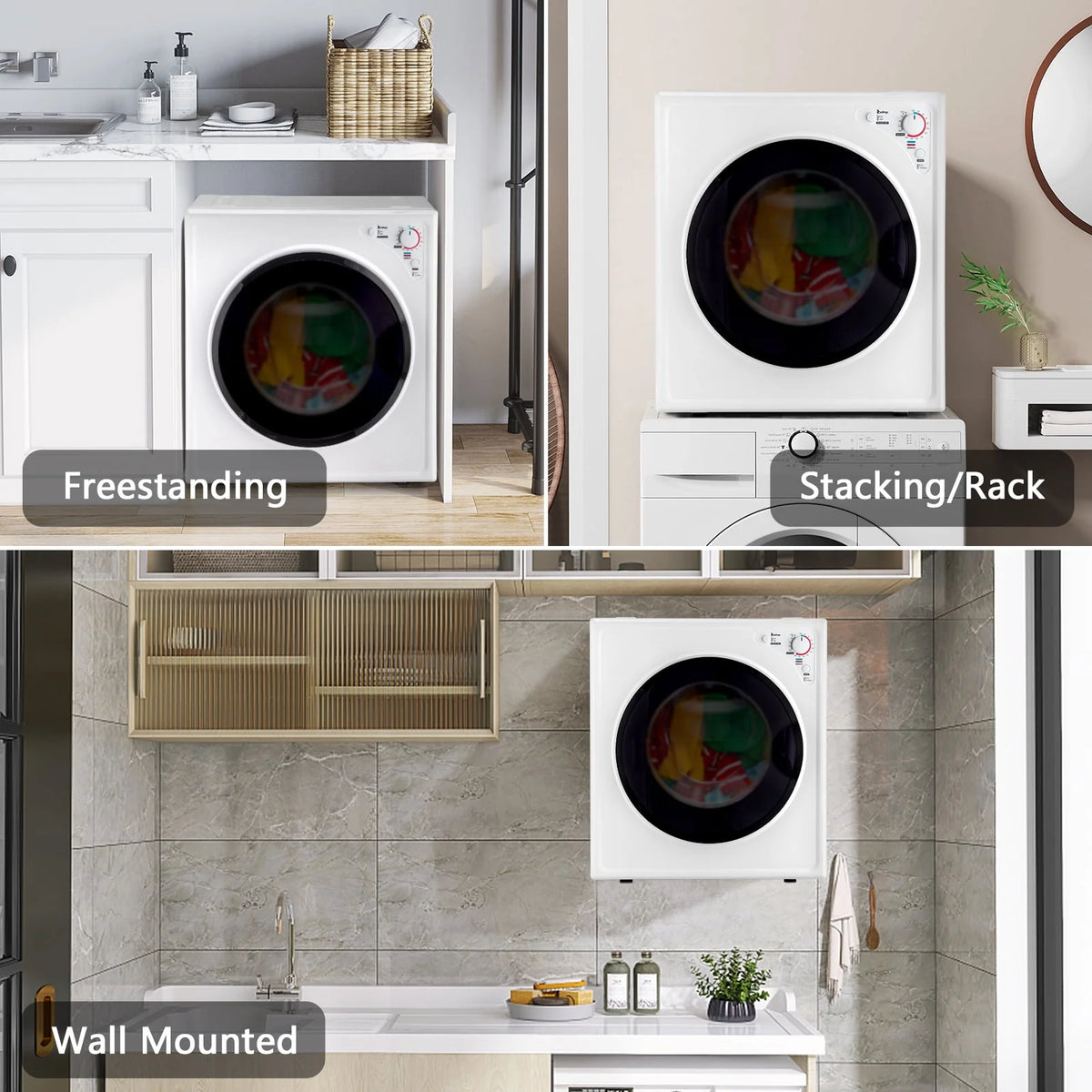 Stainless Steel Compact Electric Clothes Dryer B844