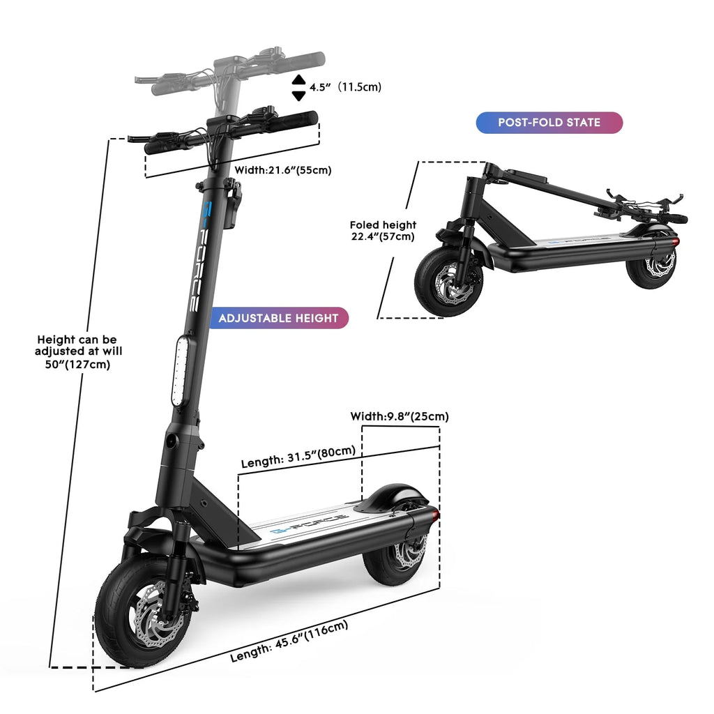 500W Foldable Electric Scooter with 10 Fat Tires O73162