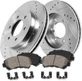 2 Rotors + Ceramic Brake Pads + Clips Z2528