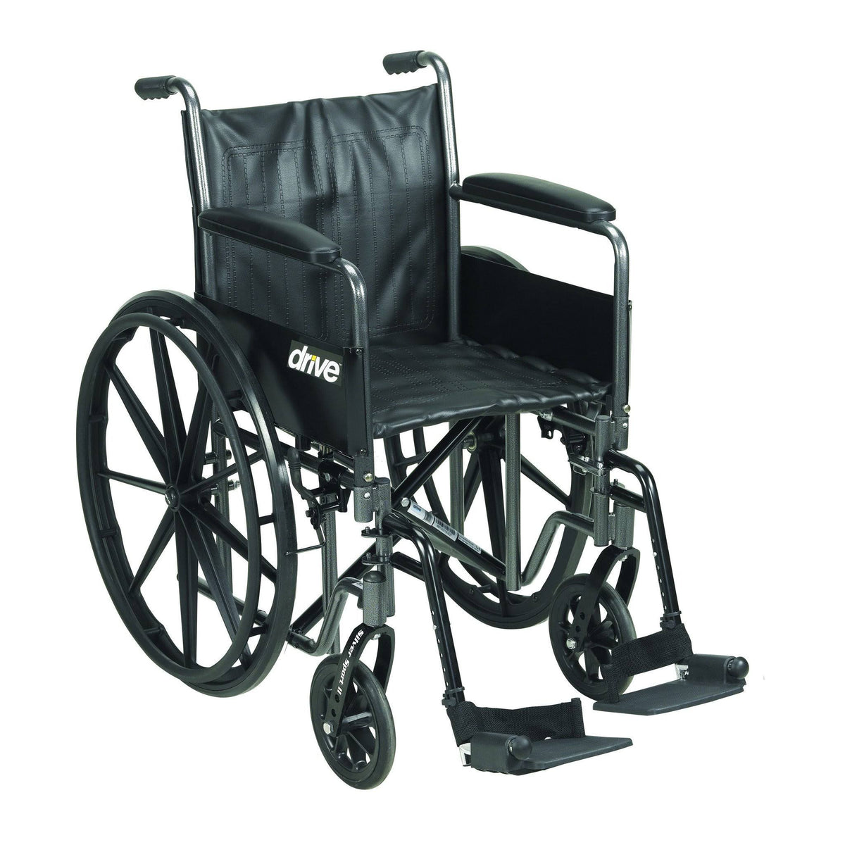 Silver Sport 2 Wheelchair, Detachable Full Arms, Swing away Footrests, 18x22 Seat S93578