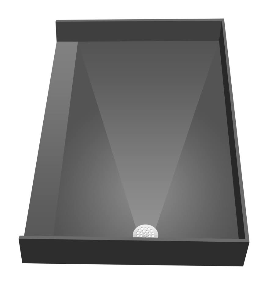 30x22 Shower Base with Drain Plate S391