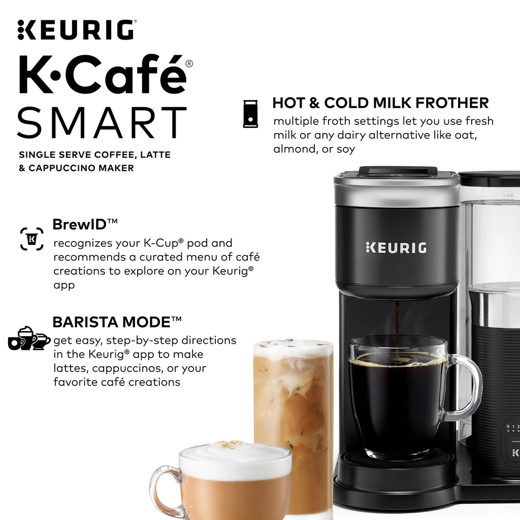 Single Serve K-Cup Pod Coffee Latte and Cappuccino Maker Black L607