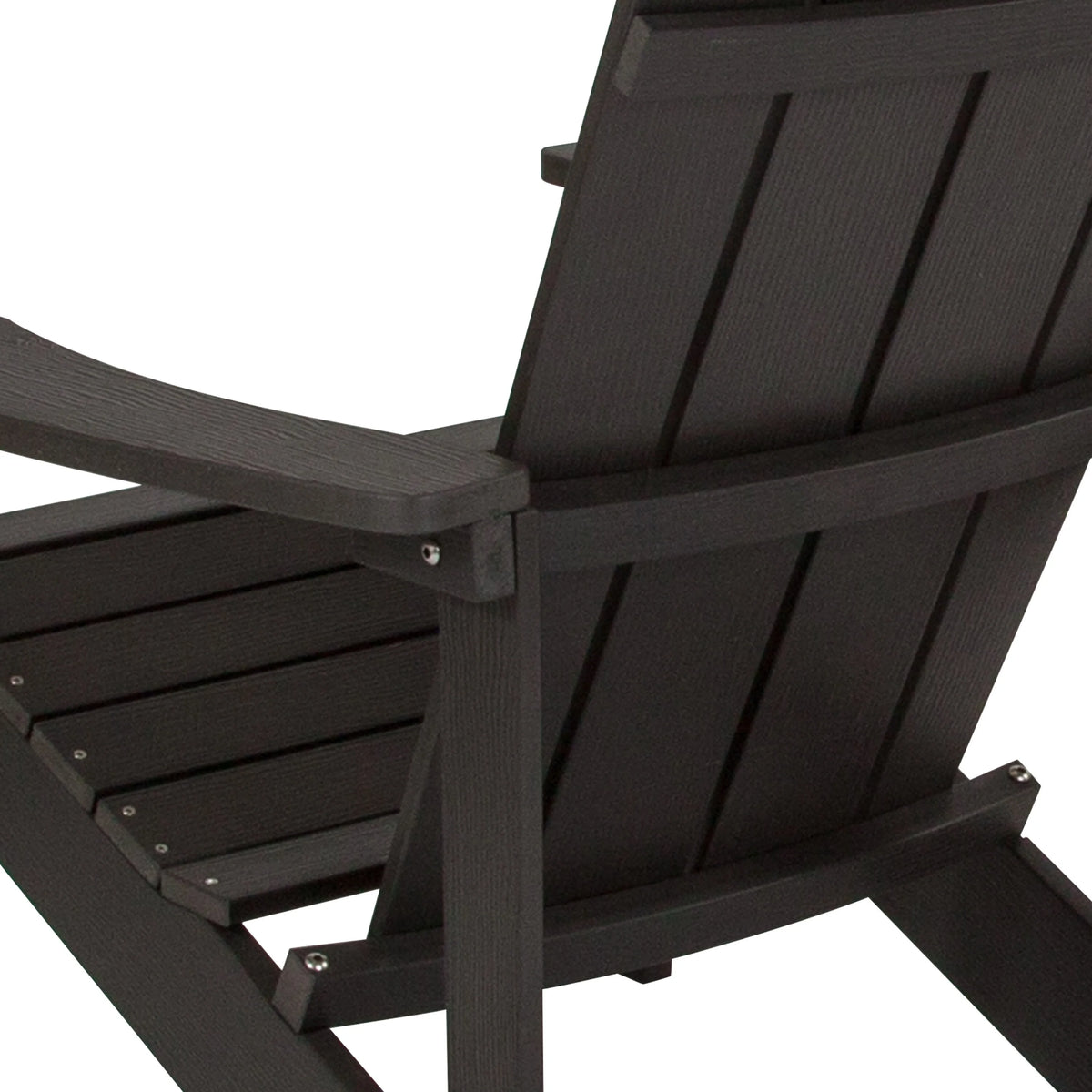 All-weather Poly Resin Wood Outdoor Adirondack Chair Set of 4 Slate Gray M7824