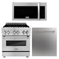 30 in. Stainless Steel Dual Fuel Range Microwave and Dishwasher Q662799