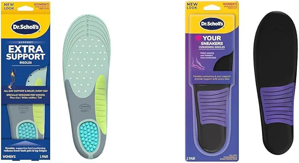Extra Support Insoles for Women, Size 6-11, 1 Pair, Trim to Fit Q50148