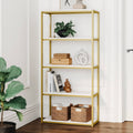 5-Shelf Wood Bookcase with Metal Frame D988908