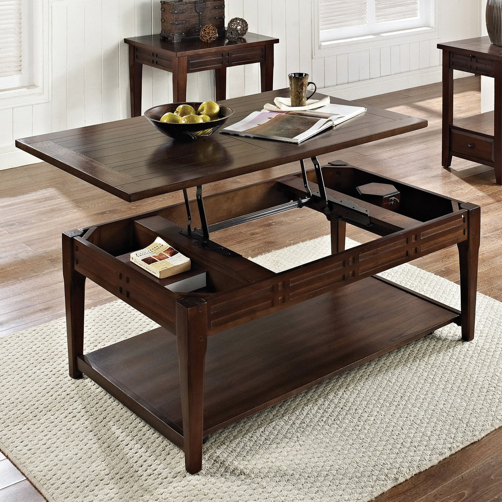 Rustic Wood Lift Top Coffee Table I2637