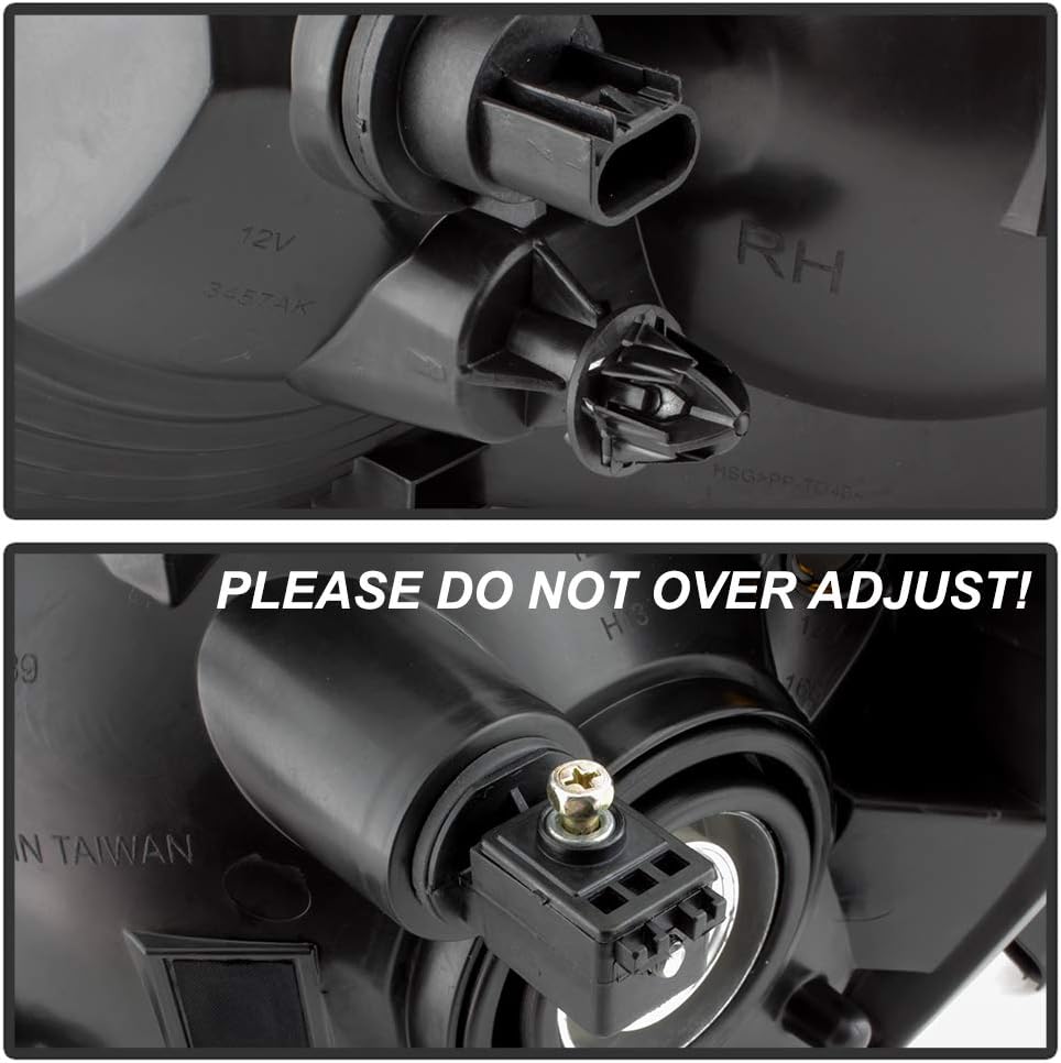 Black Housing Headlights Set Driver & Passenger A9873