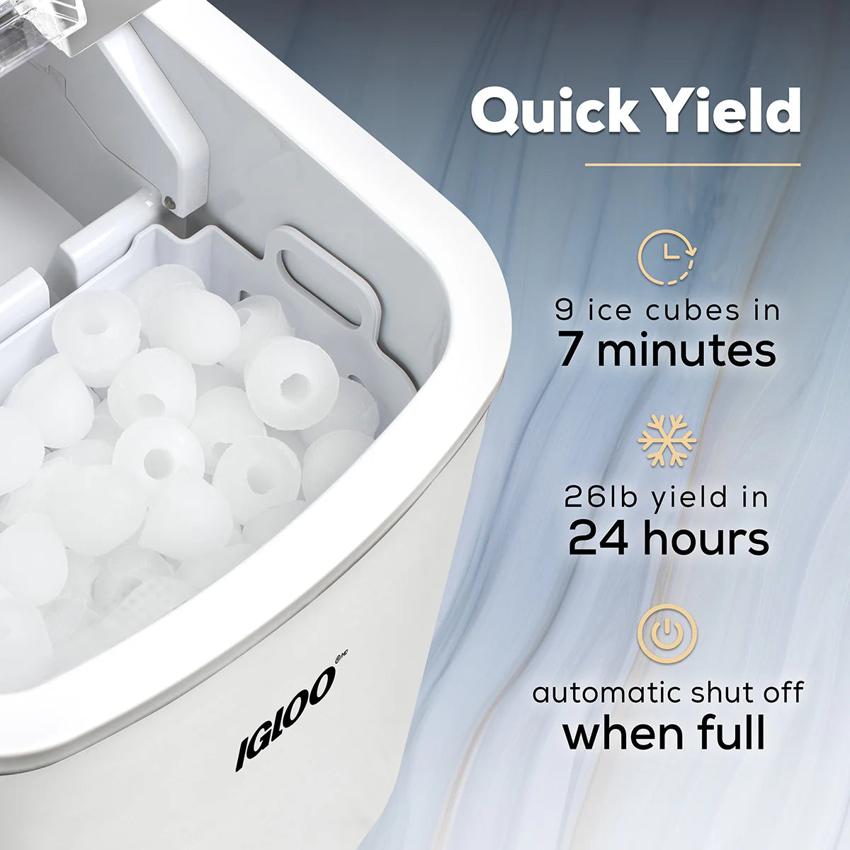White Portable Countertop Ice Maker Machine P1756