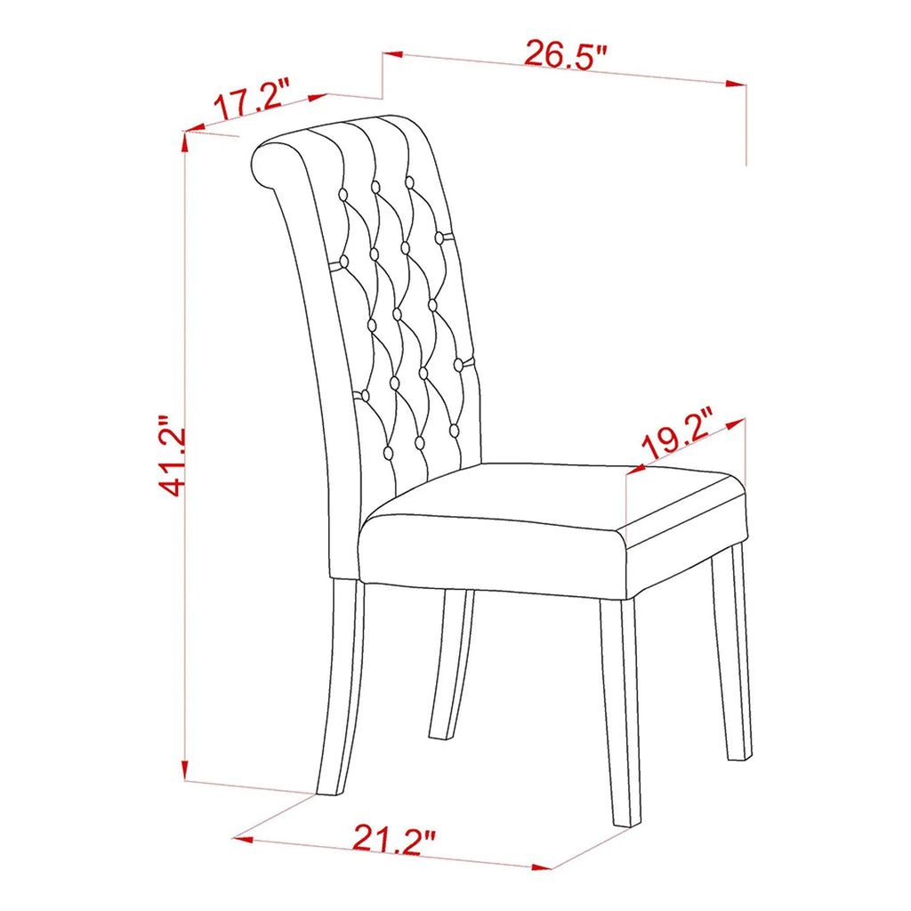 5 Pc Dining Set with Round Table and 4 Chairs I1383