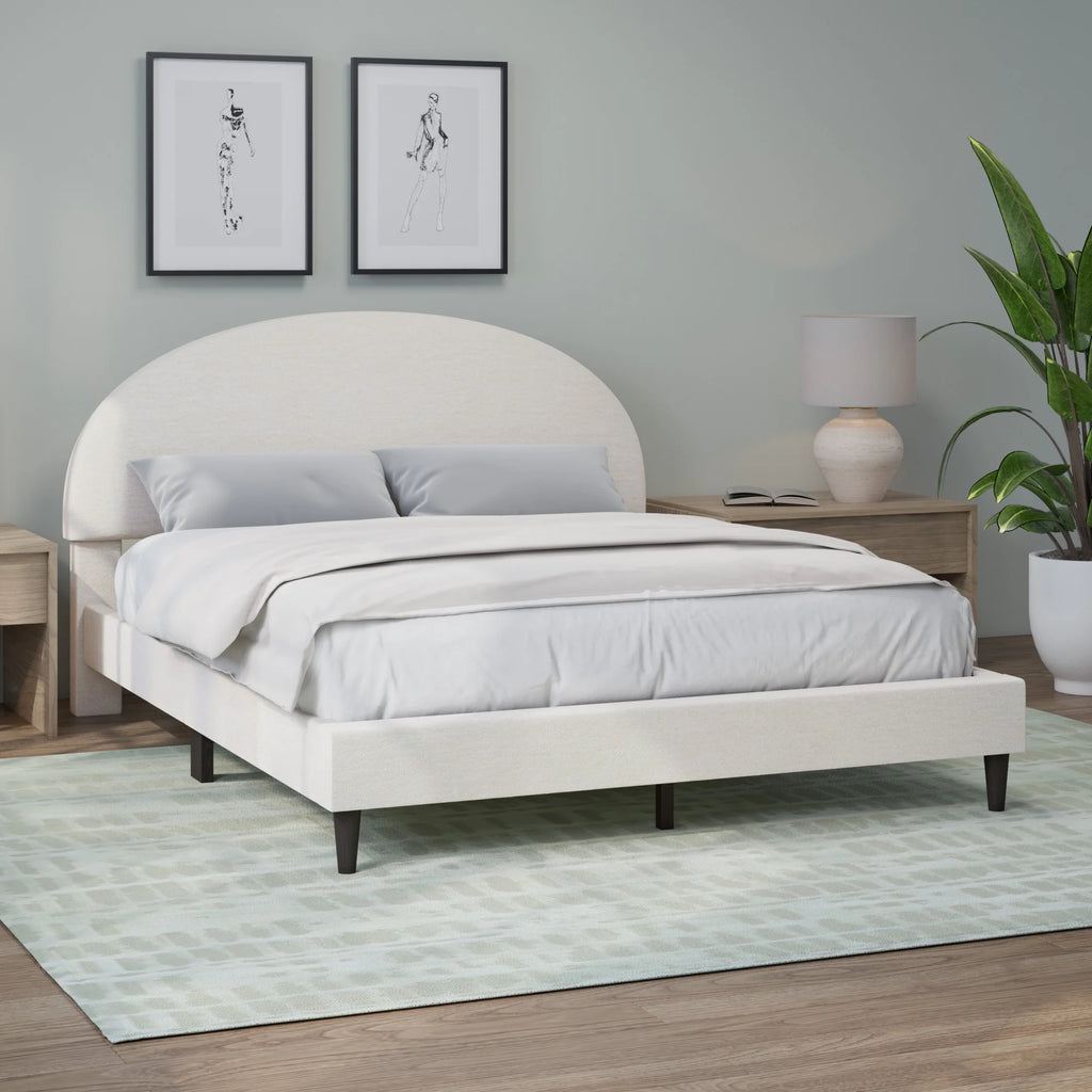 Queen Upholstered Platform Bed W24886