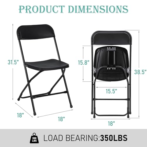 White Plastic Folding Chairs, 10 Pack Stackable Steel Frame O229384