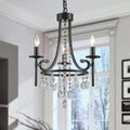 6-Light Wagon Wheel Candle Chandelier Black N568285