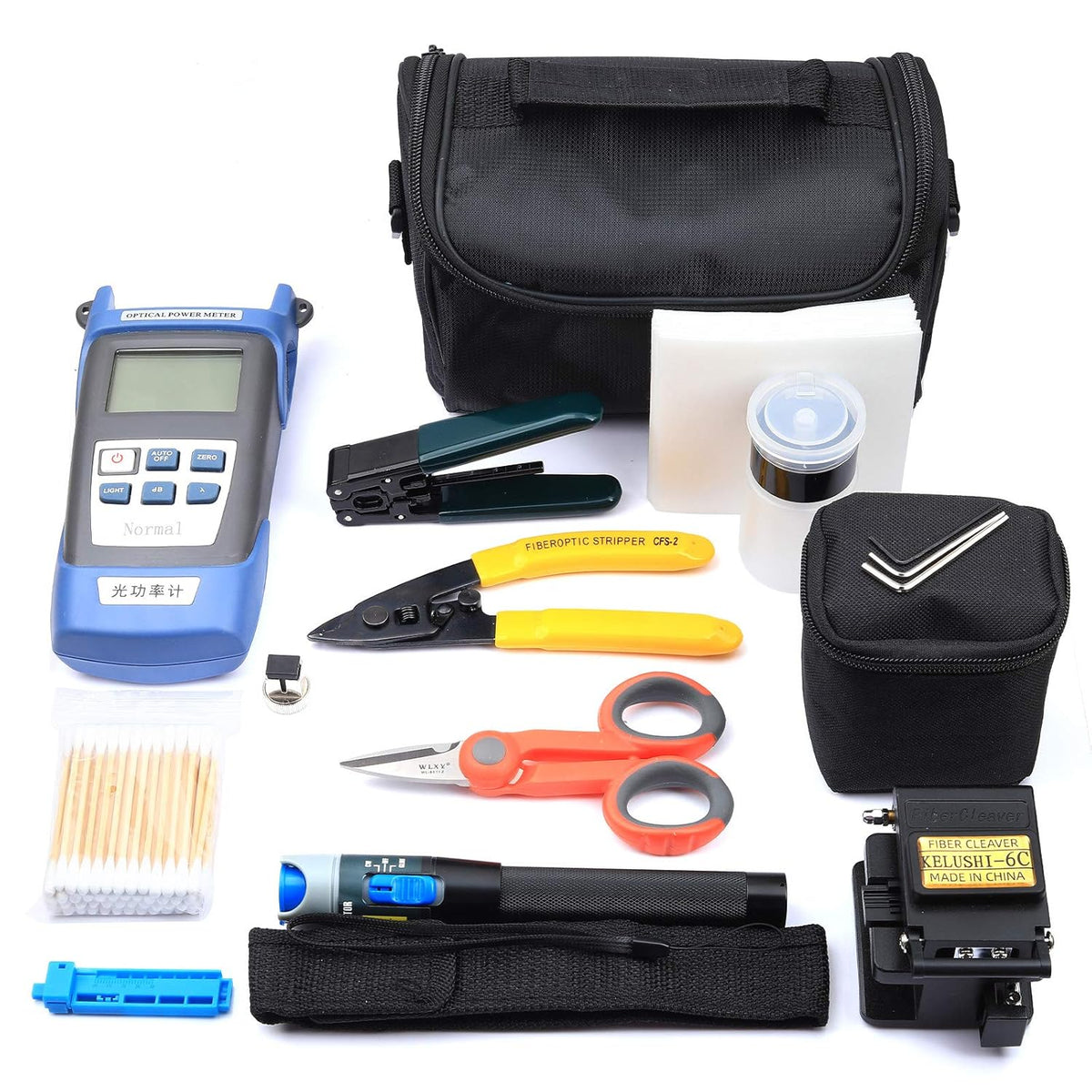 18 in 1 Fiber Optic Tool Kit with Power Meter and Visual Fault Locator M22601