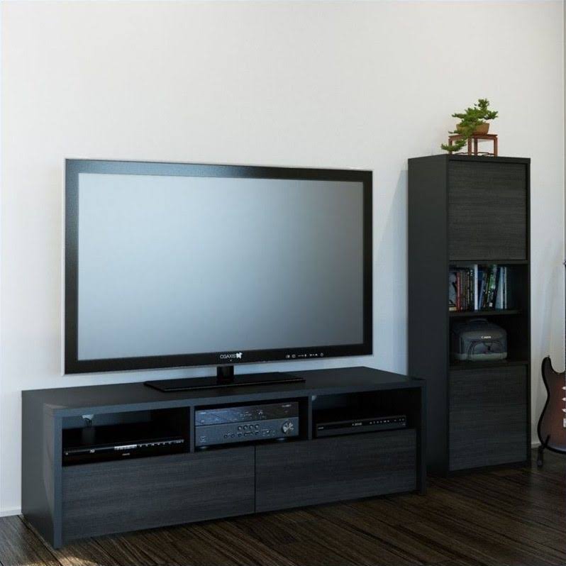 Black and Ebony 2-Door Bookcase K71168