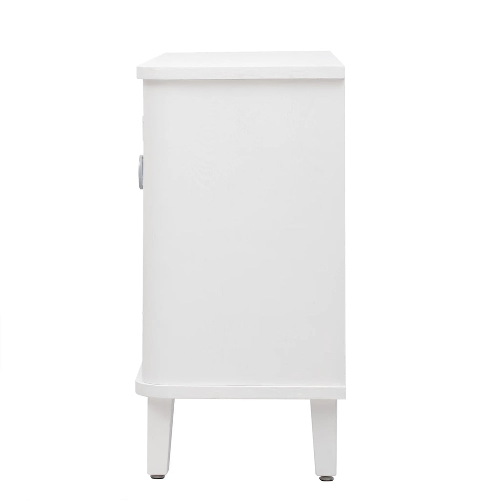 Solid Wood Veneer Storage Cabinet with Three Doors H5730