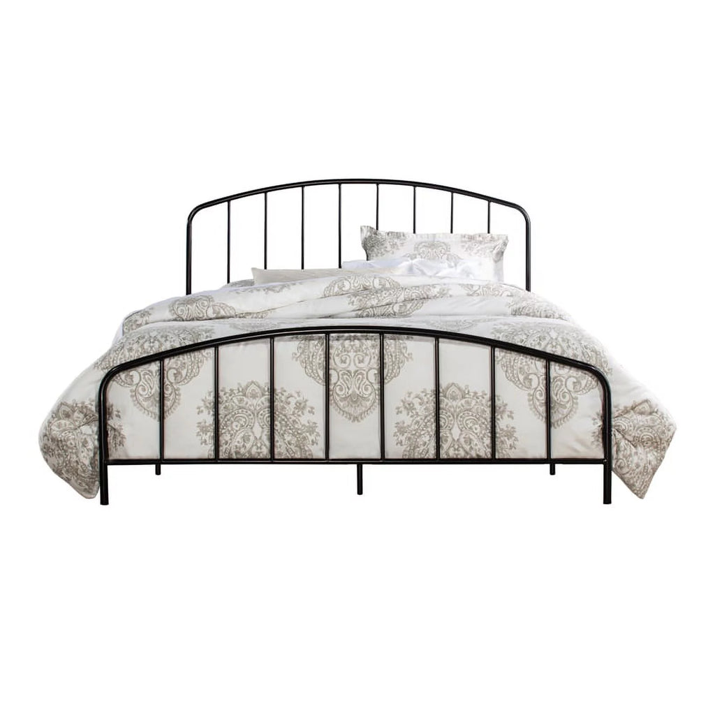 Metal Full Bed with Arched Spindle Design Black G356