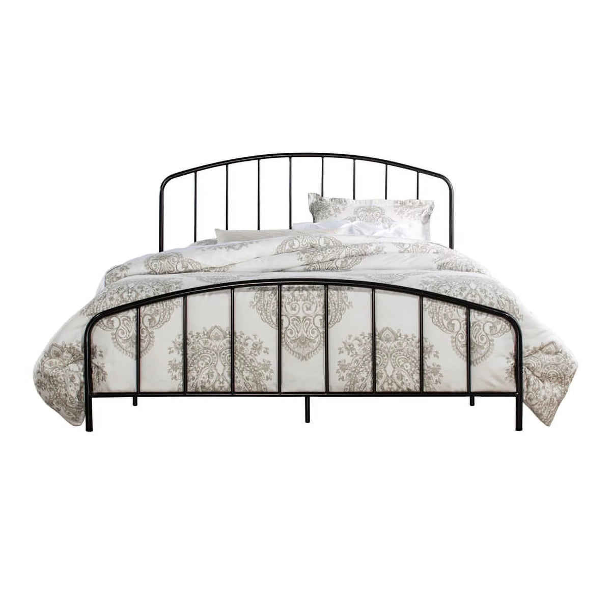 Metal Full Bed with Arched Spindle Design Black G356