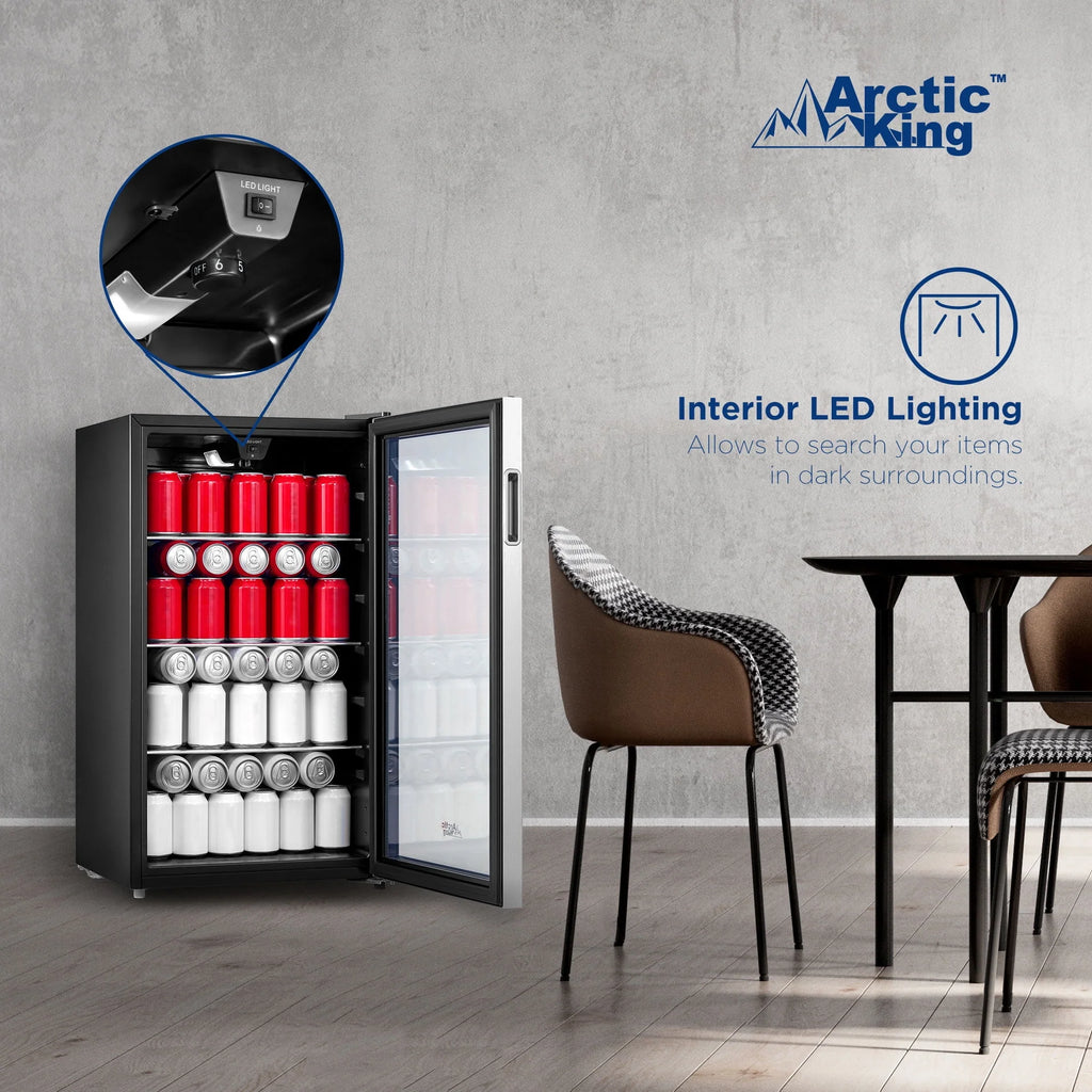115-Can Beverage Fridge & Cooler Stainless Steel N95102