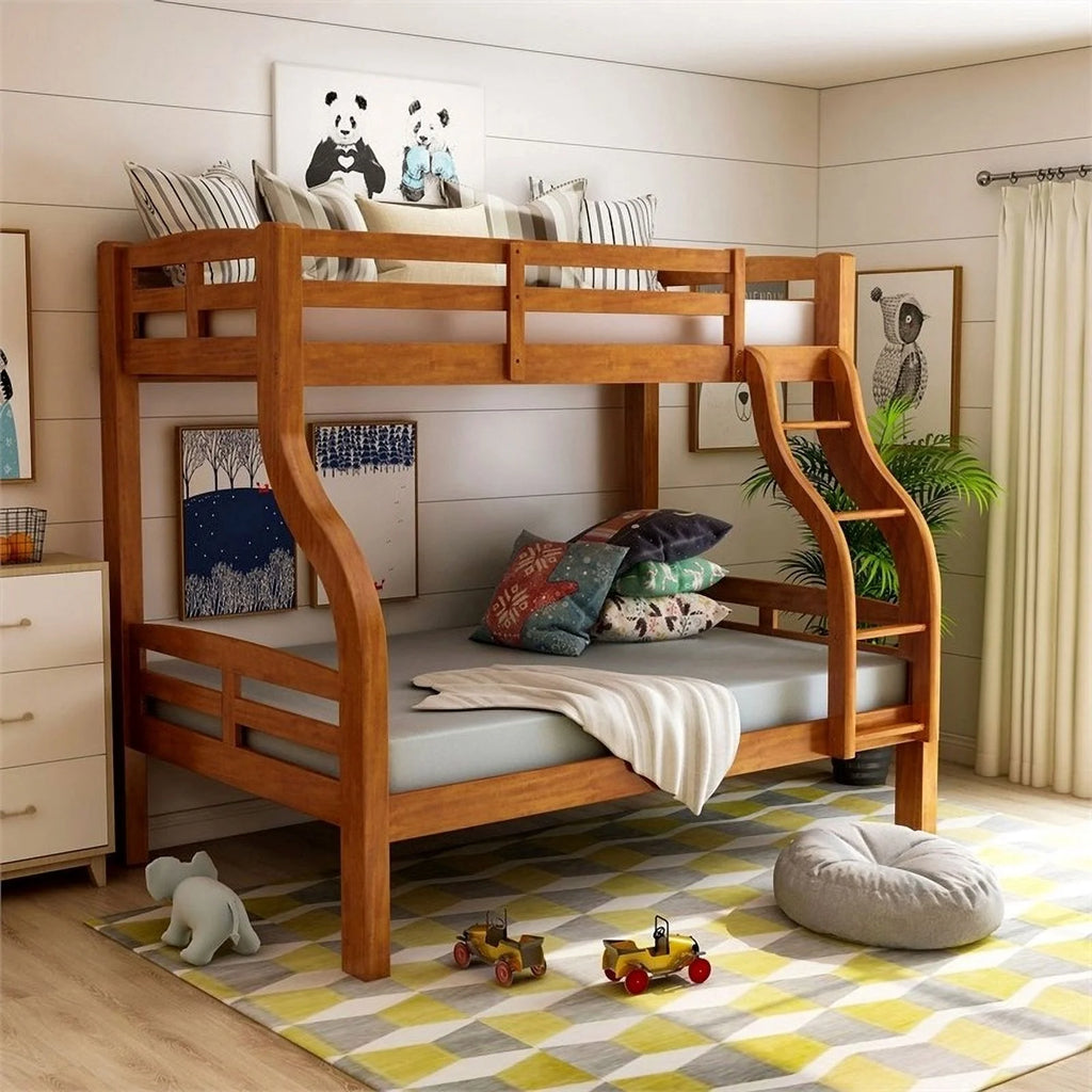 Solid Wood Twin over Full Bunk Bed in Oak M627033