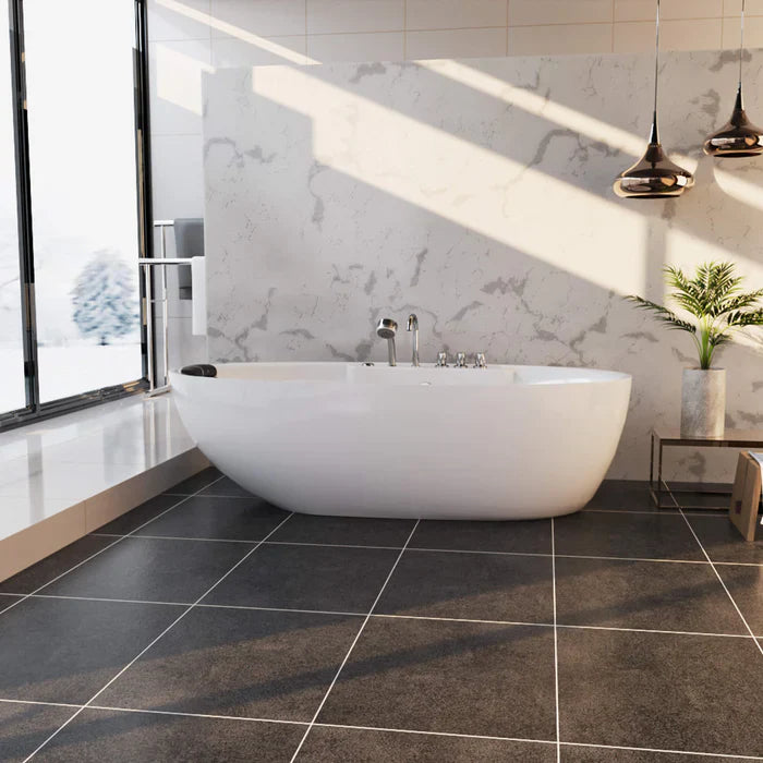 67 Freestanding Flat Bottom Whirlpool Bathtub with Faucet N33441