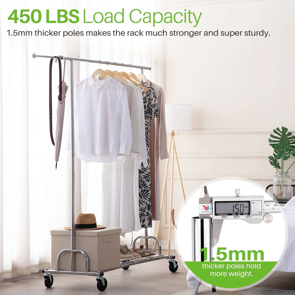 450 lbs Clothing Rack with Shelves A834273