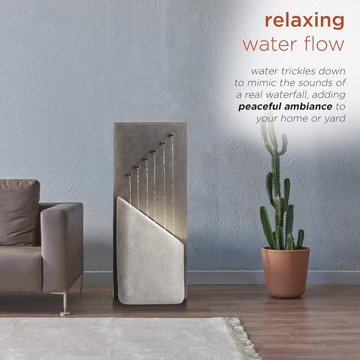 Gray Outdoor Water Fountain W2087