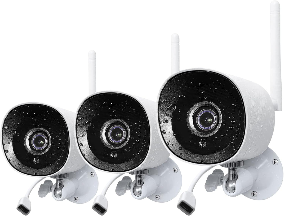 White 1080p Wireless Security Camera 3Pack Z225