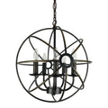 5-Light Antique Bronze Globe Cage Chandelier X816940