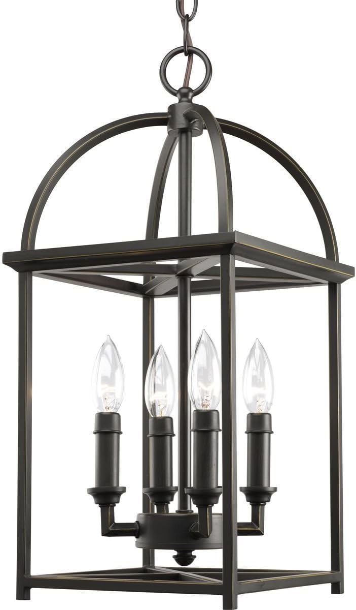 Antique Bronze Four-Light Cage Entry Light T715