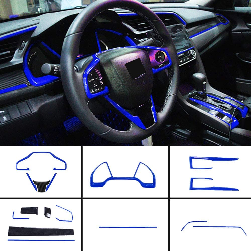Car Interior Trim and Steering Wheel Cover Accessories 16Pcs O2831